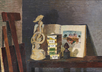 Artist Kenneth Rowntree: Still-life with Grace Darling, 1949